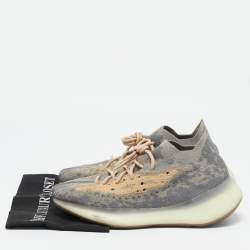 Pre Owned Yeezy x Adidas Grey Knit Fabric Boost 380 Mist Reflective Sneakers Size 45 1/3