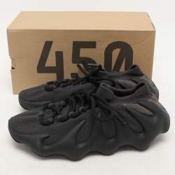 Yeezy x Adidas Black Knit Fabric 450 "Dark Slate" Low Top Sneakers Size 38.5