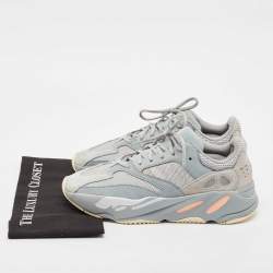 Yeezy x Adidas Grey/Blue Suede and Mesh Boost 700 Inertia Sneakers Size 46 2/3 