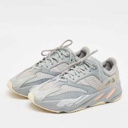 Yeezy x Adidas Grey/Blue Suede and Mesh Boost 700 Inertia Sneakers Size 46 2/3 