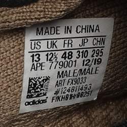 Yeezy x Adidas Brown Knit Fabric Boost 350 V2 "Earth" Low Top Sneakers Size 48