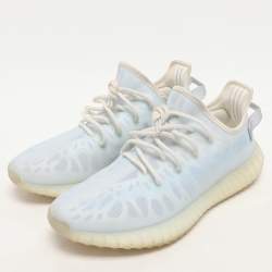 Yeezy x Adidas Blue Mesh Boost 350 V2 "Mono Ice" Low Top Sneakers Size 44 2/3
