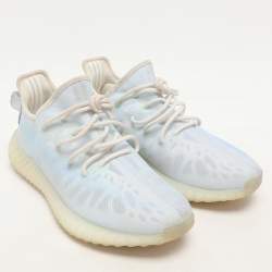 Yeezy x Adidas Blue Mesh Boost 350 V2 "Mono Ice" Low Top Sneakers Size 44 2/3