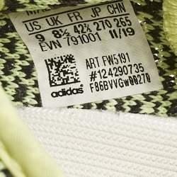 Yeezy x Adidas Green Knit Fabric Boost 350 V2 Yeezreel Non-Reflective Sneakers Size 42 2/3