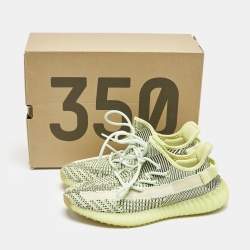 Yeezy x Adidas Green Knit Fabric Boost 350 V2 Yeezreel Non-Reflective Sneakers Size 42 2/3