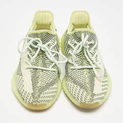 Yeezy x Adidas Green Knit Fabric Boost 350 V2 Yeezreel Non-Reflective Sneakers Size 42 2/3
