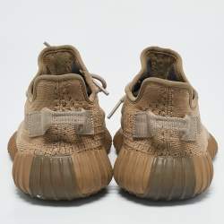 Yeezy x adidas Olive Green Knit Fabric Boost 350 V2 Earth Sneakers Size 38 1/3