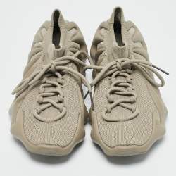 Yeezy x Adidas Grey Stretch Knit Fabric Yeezy 450 Stone Flax Sneakers Size 42 2/3
