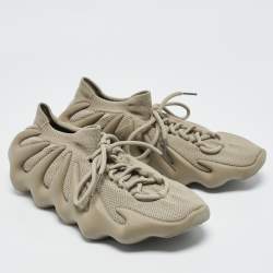 Yeezy x Adidas Grey Stretch Knit Fabric Yeezy 450 Stone Flax Sneakers Size 42 2/3