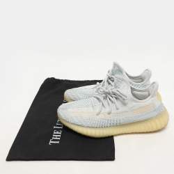 Yeezy x Adidas Blue Knit Fabric Boost 350 V2 'Cloud White' Low Top Sneakers Size 38 2/3