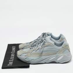 Yeezy x Adidas Blue Canvas and Suede Boost 700 V2 Hospital Blue Sneakers Size 42.5