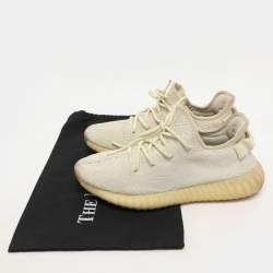 Yeezy x Adidas Green Knit Fabric Boost 350 V2 "Butter" Low Top Sneakers Size 41 1/3