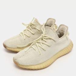 Yeezy x Adidas Green Knit Fabric Boost 350 V2 "Butter" Low Top Sneakers Size 41 1/3