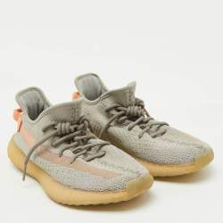 Yeezy x Adidas Grey Knit Fabric Boost 350 V2 True Form Sneakers Size 40 2/3