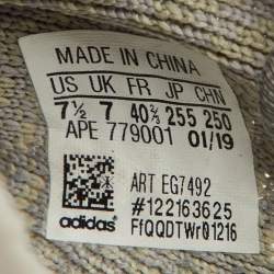 Yeezy x Adidas Grey Knit Fabric Boost 350 V2 True Form Sneakers Size 40 2/3