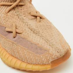 Yeezy x Adidas Orange Knit Fabric Boost 350 V2 Clay Sneakers Size 40 2/3