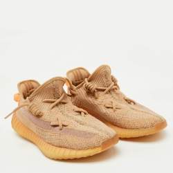 Yeezy x Adidas Orange Knit Fabric Boost 350 V2 Clay Sneakers Size 40 2/3