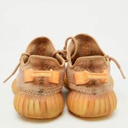 Yeezy x Adidas Orange Knit Fabric Boost 350 V2 Clay Sneakers Size 40 2/3