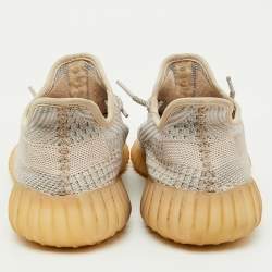 Yeezy x Adidas Grey/Pink Knit Fabric Boost 350 V2 Synth Sneakers Size 40 2/3
