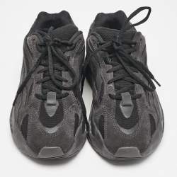 Yeezy x Adidas Black/Grey Suede and Canvas Boost 700 V2 Vanta Sneakers Size 40