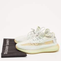 Yeezy x Adidas Light Green Knit Fabric Boost 350 V2 Hyperspace Sneakers Size 38 2/3