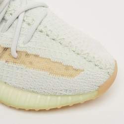 Yeezy x Adidas Light Green Knit Fabric Boost 350 V2 Hyperspace Sneakers Size 38 2/3