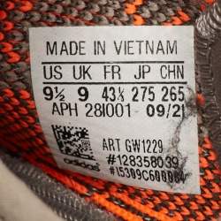 Pre Owned Yeezy x Adidas Grey Knit Fabric Boost 350 V2 Israfil Sneakers Size 43 1/3