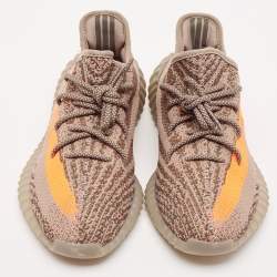 Pre Owned Yeezy x Adidas Grey Knit Fabric Boost 350 V2 Israfil Sneakers Size 43 1/3