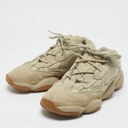 Pre Owned Yeezy x Adidas Grey Suede and Fabric Yeezy 500  Sneakers Size 43 1/3