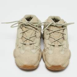 Pre Owned Yeezy x Adidas Grey Suede and Fabric Yeezy 500  Sneakers Size 43 1/3