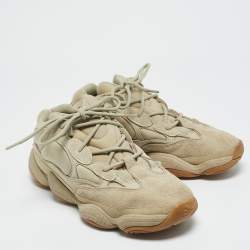 Pre Owned Yeezy x Adidas Grey Suede and Fabric Yeezy 500  Sneakers Size 43 1/3