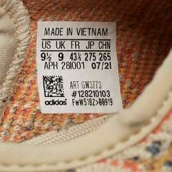 Pre Owned Yeezy x Adidas Multicolor Knit Fabric Boost 350 V2 MX Oat Sneakers Size 43 1/3