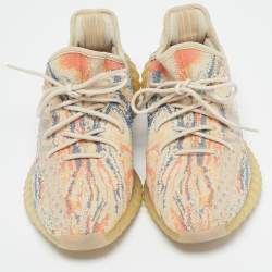Pre Owned Yeezy x Adidas Multicolor Knit Fabric Boost 350 V2 MX Oat Sneakers Size 43 1/3