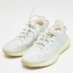 Yeezy x Adidas Blue Mesh Boost 350 V2 Mono Ice Sneakers Size 38