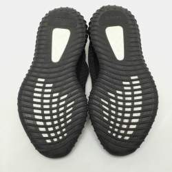 Yeezy x Adidas Black Knit Fabric Boost 350 V2 "Static Black" Low Top Sneakers Size 41 1/3