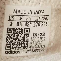 Yeezy x Adidas Off White Knit Fabric Boost 350 V2 Bone Sneakers Size 42 2/3