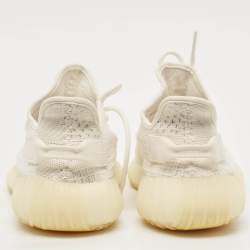 Yeezy x Adidas Off White Knit Fabric Boost 350 V2 Bone Sneakers Size 42 2/3