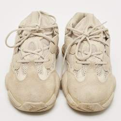 Yeezy x Adidas Cream Suede and Mesh 500 Blush Sneakers Size 43 1/3