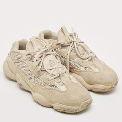 Yeezy x Adidas Cream Suede and Mesh 500 Blush Sneakers Size 43 1/3