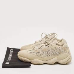 Yeezy x Adidas Cream Suede and Mesh 500 Blush Sneakers Size 43 1/3