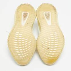 Pre Owned Yeezy x Adidas White Knit Fabric Boost 350 V2 Up Sneakers Size 44 2/3