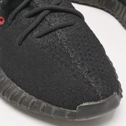 Yeezy x adidas Black Knit Fabric Boost 350 V2 Low Top Sneakers Size 45 1/3