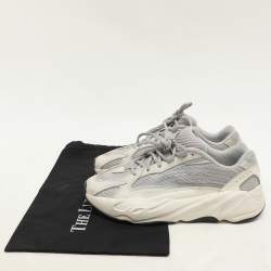 Yeezy x adidas Grey/White Cotton Knit And Nubuck Boost 700 V2 Static Sneakers Size 42 2/3