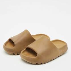 Yeezy x Adidas Brown Rubber Ochre Slides Size 37