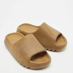 Yeezy x Adidas Brown Rubber Ochre Slides Size 37