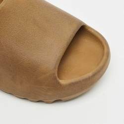 Yeezy x Adidas Brown Rubber Ochre Slides Size 37
