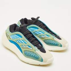 Yeezy x Adidas Blue/White Knit Fabric 700 V3 Arzareth Sneakers Size 43 1/3