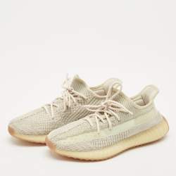 Yeezy x Adidas Pale Green Knit Fabric Boost 350 V2 Citrin (Non-Reflective) Sneakers Size 43 1/3