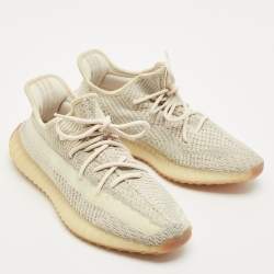 Yeezy x Adidas Pale Green Knit Fabric Boost 350 V2 Citrin (Non-Reflective) Sneakers Size 43 1/3