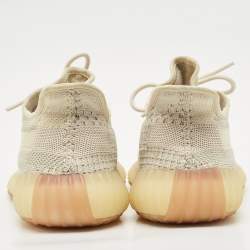 Yeezy x Adidas Pale Green Knit Fabric Boost 350 V2 Citrin (Non-Reflective) Sneakers Size 43 1/3